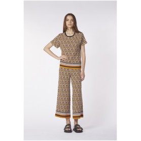 MAGLIA MANICA CORTA LAVORAZIONE JACQUARD DISEGNO GEOMETRICO