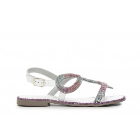 SANDALO CON MOTIVO SERPENTE STRASS