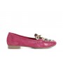 MOCASSINO IN PELLE GLITTER E CAVALLINO