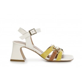SANDALO GILDA IN PELLE E PELLE SCAMOSCIATA CON ACCESSORIO