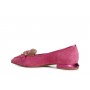 MOCASSINO IN PELLE SCAMOSCIATA CON MORSETTO STRASS