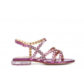 SANDALO ASIMMETRICO CON STRASS