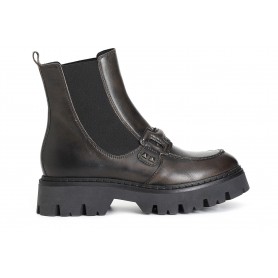 TRONCHETTO CON ELASTICO IN PELLE SPAZZOLATA