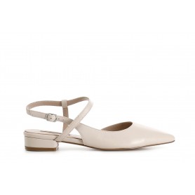 BALLERINA CON LACCIO ASIMMETRICO IN PELLE