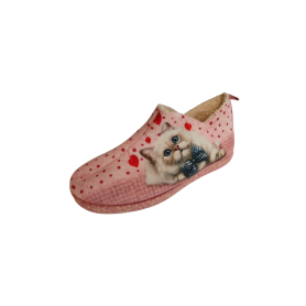 Tanahlot Pantofole alta ciniglia POIS donna Rosa