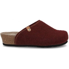 Zoccoli Bio Genuins in feltro color bordeaux. Rosso