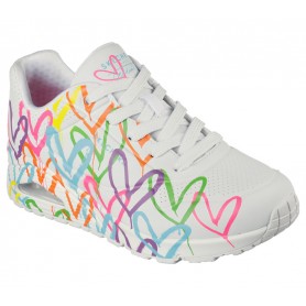 Sneakers Skechers Uno Highlight Love 177981/WMLT Bianco